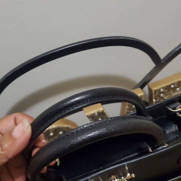 Kate Spade New York Staci Medium Black Leather Satchel Bag - Picture 3 of 12